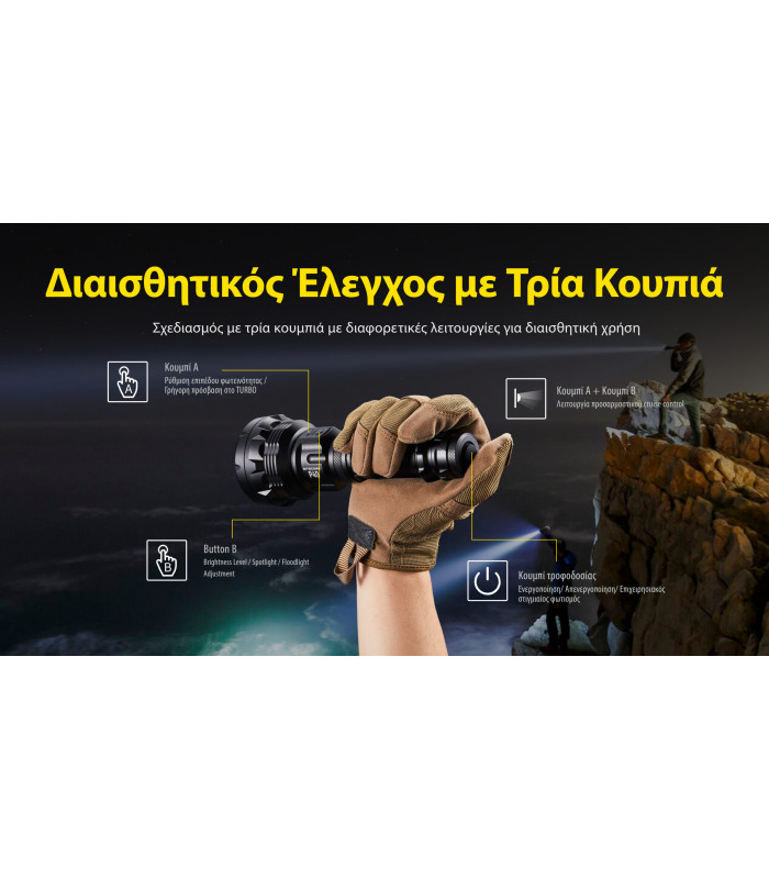 ΦΑΚΟΣ LED NITECORE PRECISE P40, Ultra long throw , 2900m