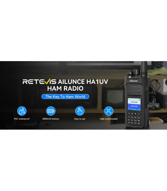 ΠΟΜΠΟΔΕΚΤΗΣ RETEVIS HA1UV,5W IP67, Dual Band (EU Ver.)