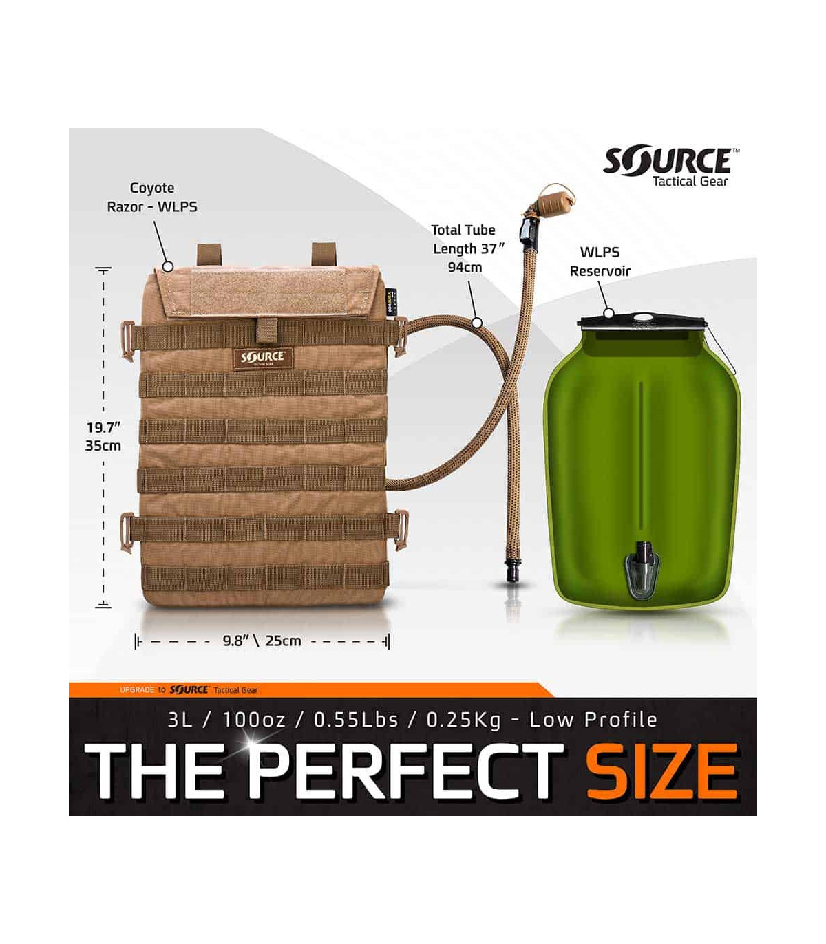 Σακίδιο Υδροδοσίας Source Razor Hydration Pack 3L Χαμηλού Προφίλ MOLLE | Sabotage Oddal