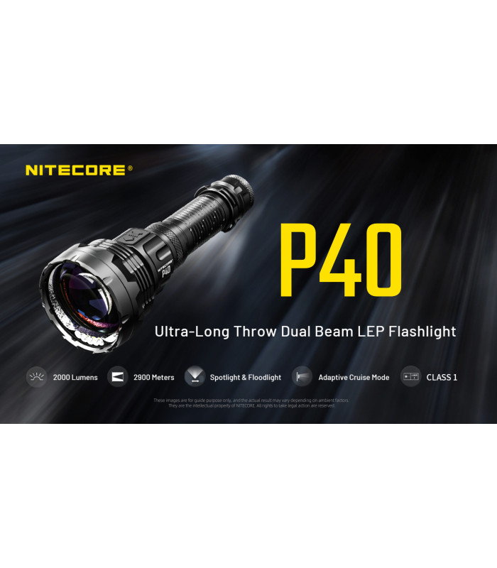 ΦΑΚΟΣ LED NITECORE PRECISE P40, Ultra long throw , 2900m