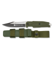 ΜΑΧΑΙΡΙ K25 tactical knife. Green rubber grip bl.11.5cm, 32758