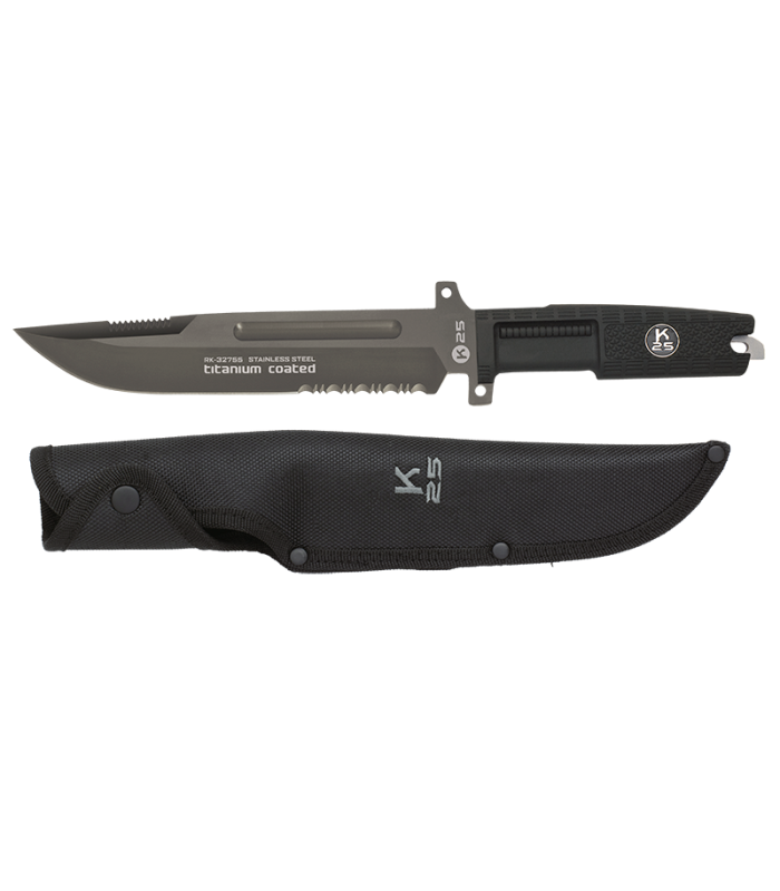 ΜΑΧΑΙΡΙ K25 tactical knife. Rubber handle. Bl.19cm, 32755