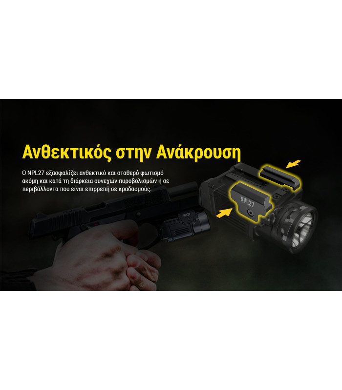 ΦΑΚΟΣ LED NITECORE NPL27, 650lumens