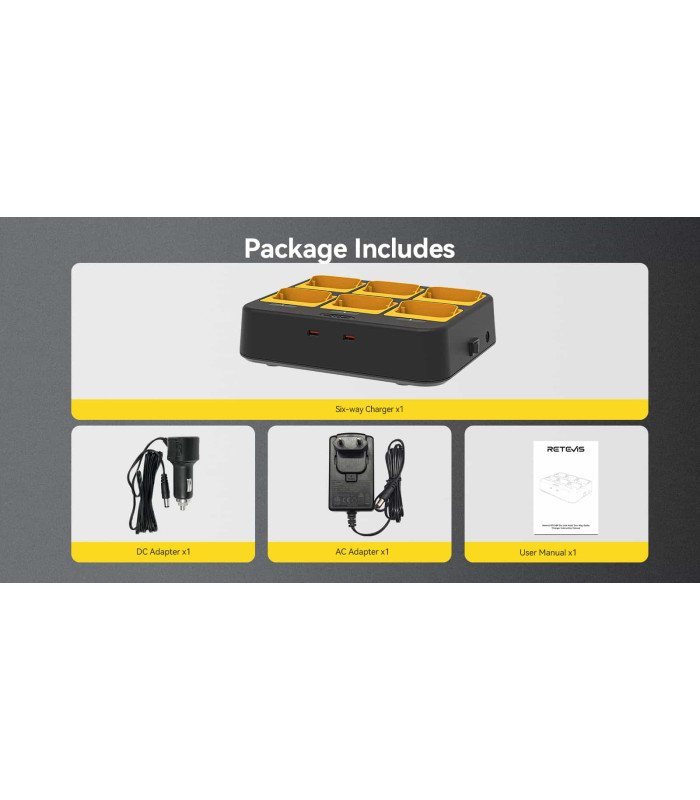 ΒΑΣΗ ΦΟΡΤΙΣΗΣ RETEVIS 6x RB648P