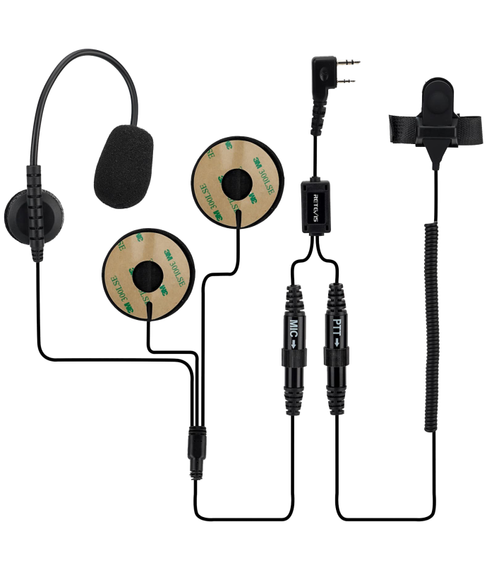 ΜΙΚΡΟΦΩΝΟ ΑΚΟΥΣΤΙΚΟ, RETEVIS, για κράνος μηχανής με 2Pin PTT finger