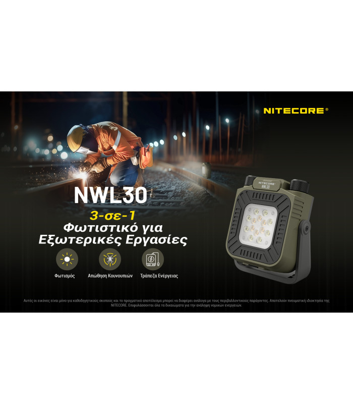 ΦΑΚΟΣ LED NITECORE Multifunctional 3-in-1 outdoor work light, NWL30