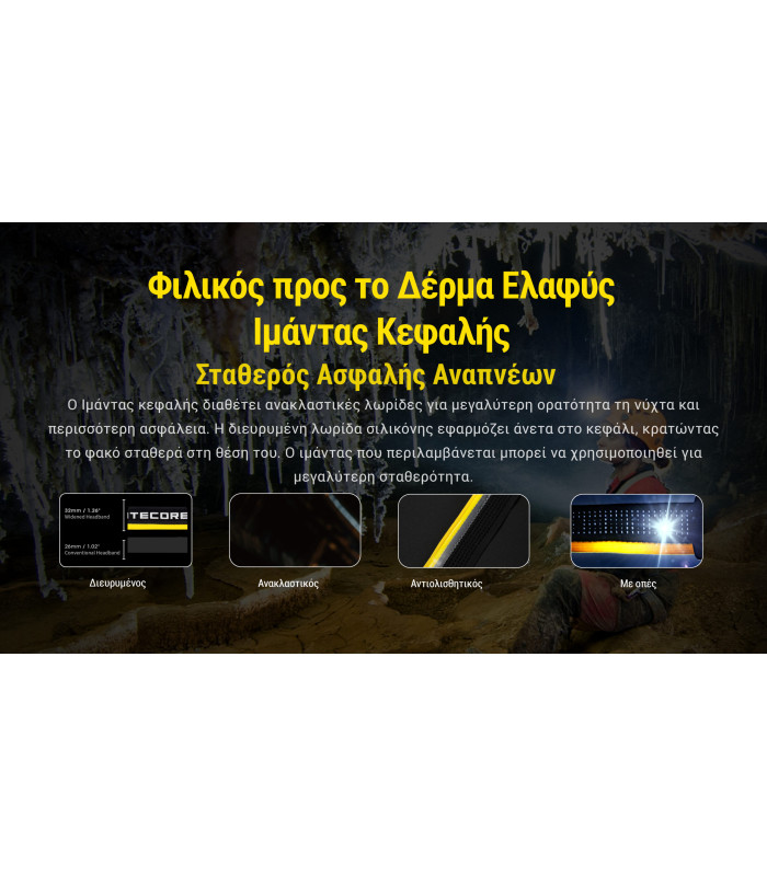 ΦΑΚΟΣ LED NITECORE HEADLAMP HC75 UHE, 3000 Lumens