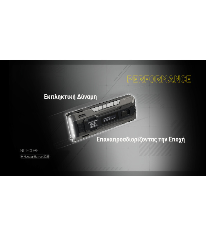 ΦΑΚΟΣ LED NITECORE EDC37, 8000Lumens, UHi LED
