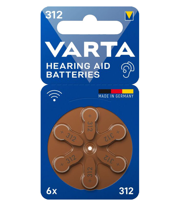 ΜΠΑΤΑΡΙΑ VARTA Aid 312 BL6- Ακουστικών 6άδα, Made in Germany