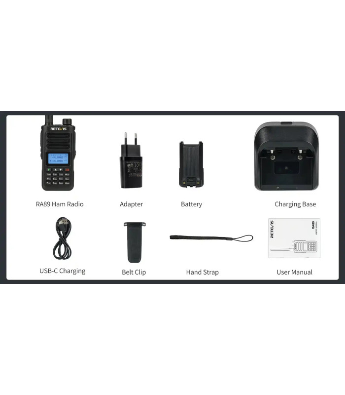 ΠΟΜΠΟΔΕΚΤΗΣ RETEVIS RA89,VHF/UHF, 10W, IP68 Waterproof (EU Ver.)