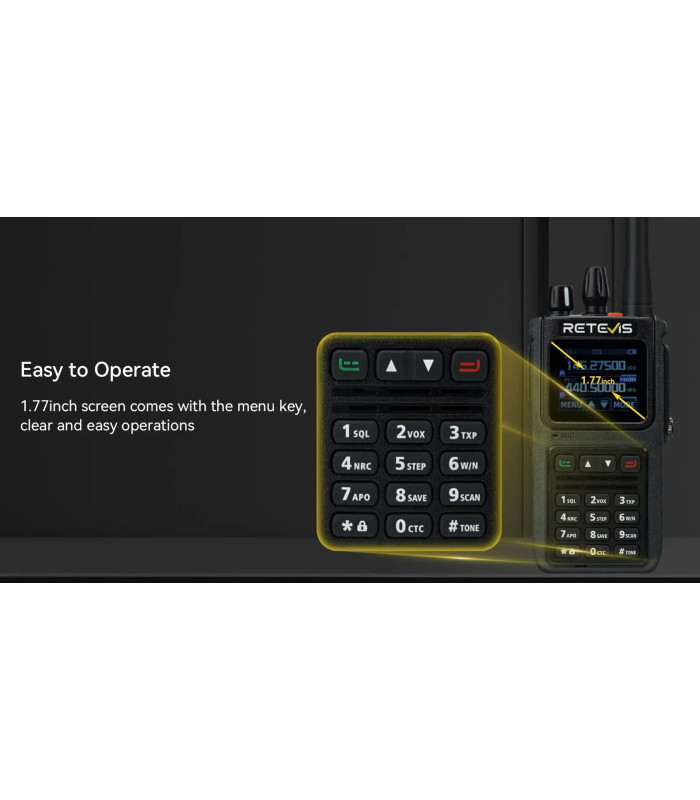 ΠΟΜΠΟΔΕΚΤΗΣ RETEVIS C1, VHF/UHF, Αδιάβροχος 5W