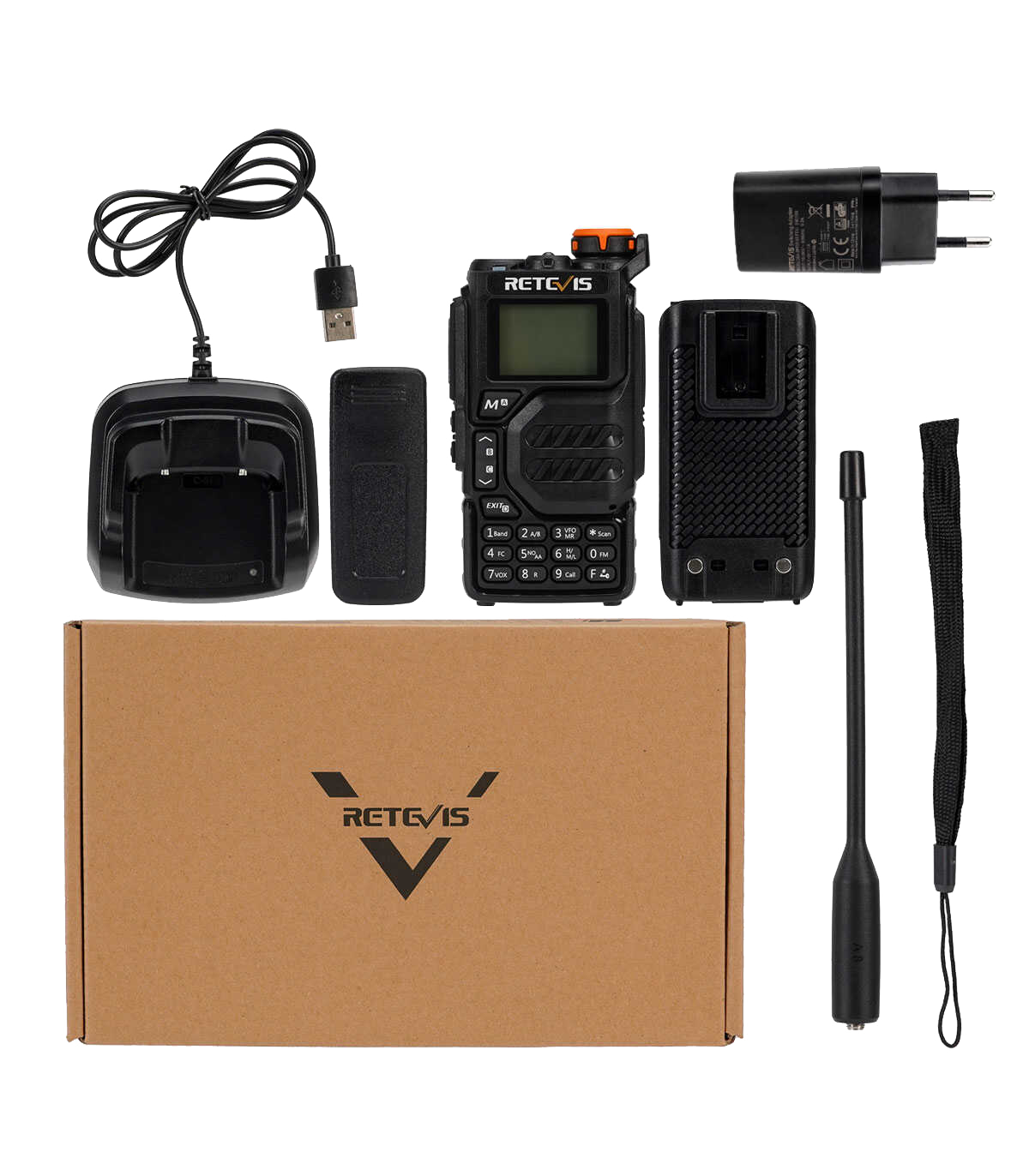 ΠΟΜΠΟΔΕΚΤΗΣ RETEVIS RA79, VHF/UHF, 5W, Aviation Band (EU Ver.)