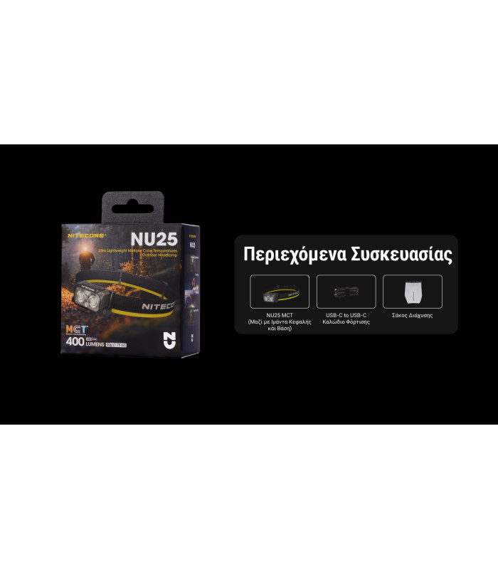 ΦΑΚΟΣ LED NITECORE HEADLAMP NU25 MCT