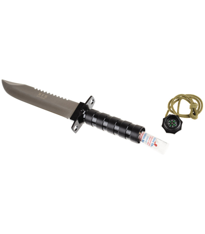 Μαχαίρι Επιβίωσης MFH Survival Knife Jungle II με Λαβή Αλουμινίου και Αξεσουάρ | Sabotage Oddal