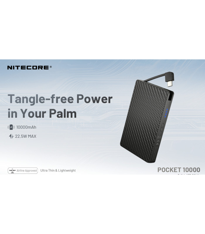 POWER BANK NITECORE POCKET 10000 USB-C , UltraThin & lightweight
