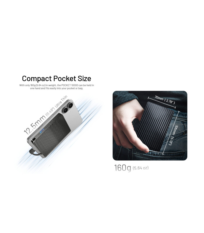 POWER BANK NITECORE POCKET 10000 USB-C , UltraThin & lightweight