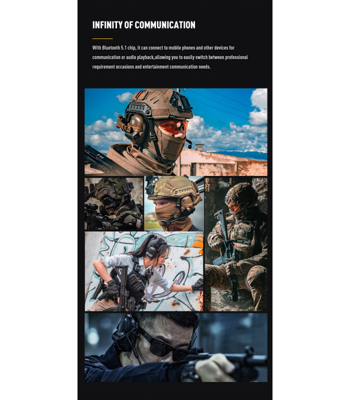 Ωτοασπίδες - Ακουστικά Επικοινωνίας EARMOR M33, MILPRO, FG