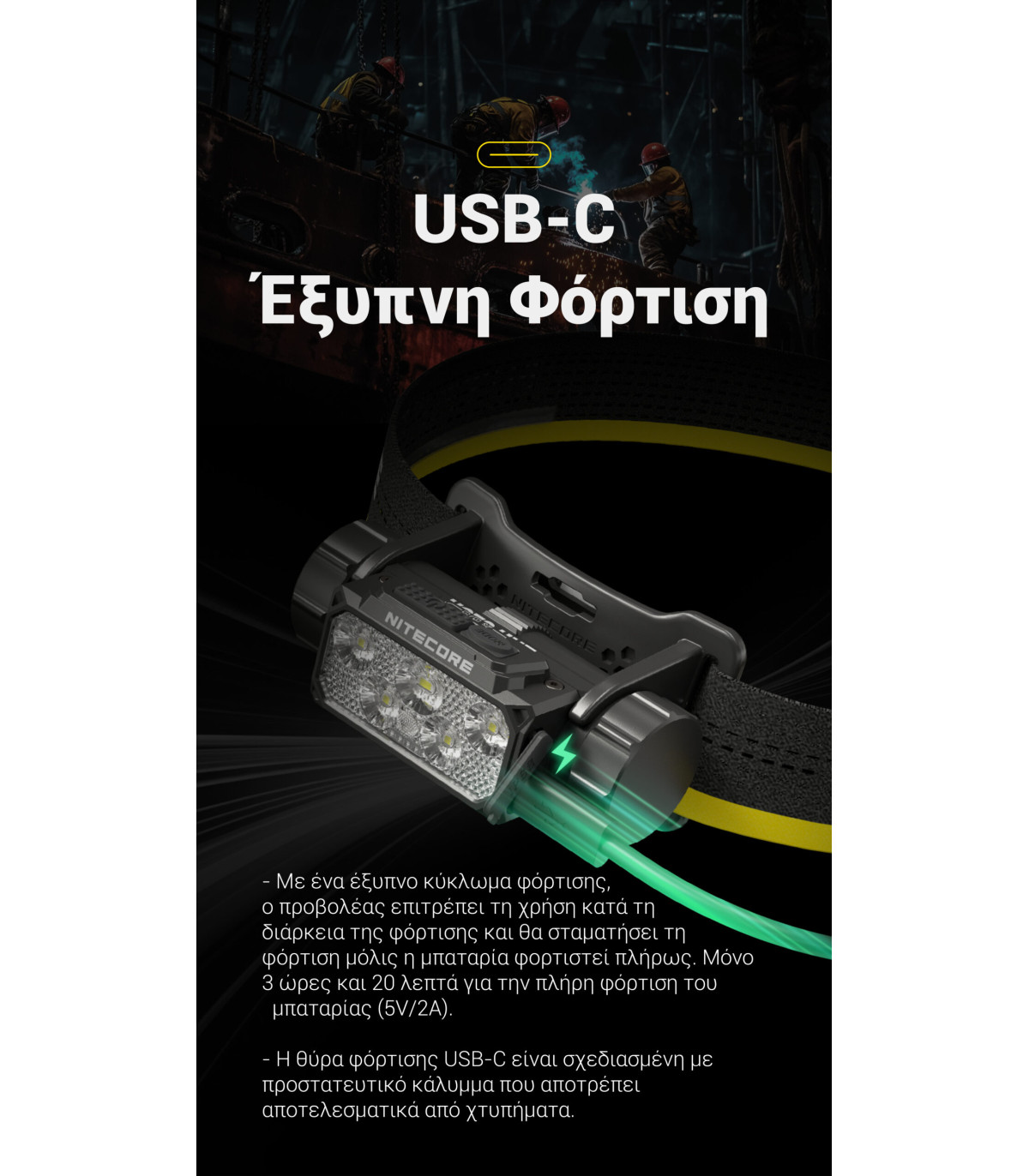 ΦΑΚΟΣ LED NITECORE HEADLAMP HC70 UHE, 1600 Lumens