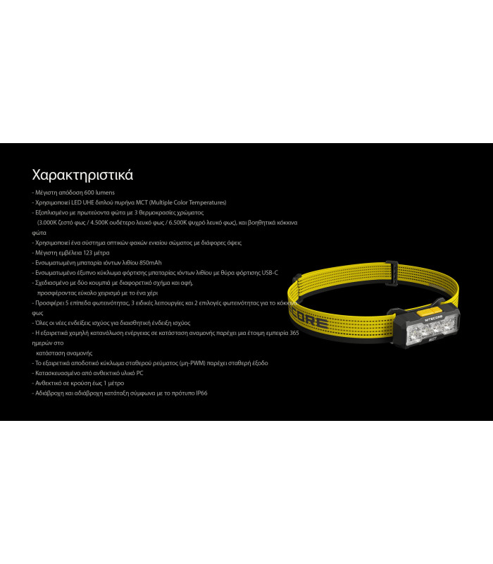ΦΑΚΟΣ LED NITECORE HEADLAMP NU27 White