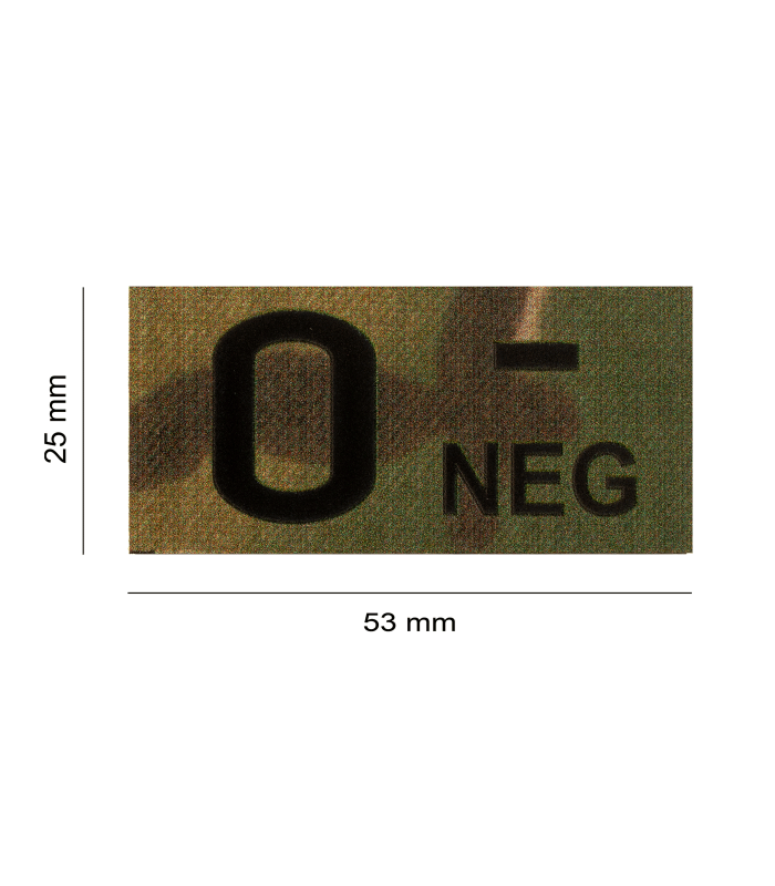 CLAWGEAR 0 NEG(-) IR BLOOD TYPE PATCH