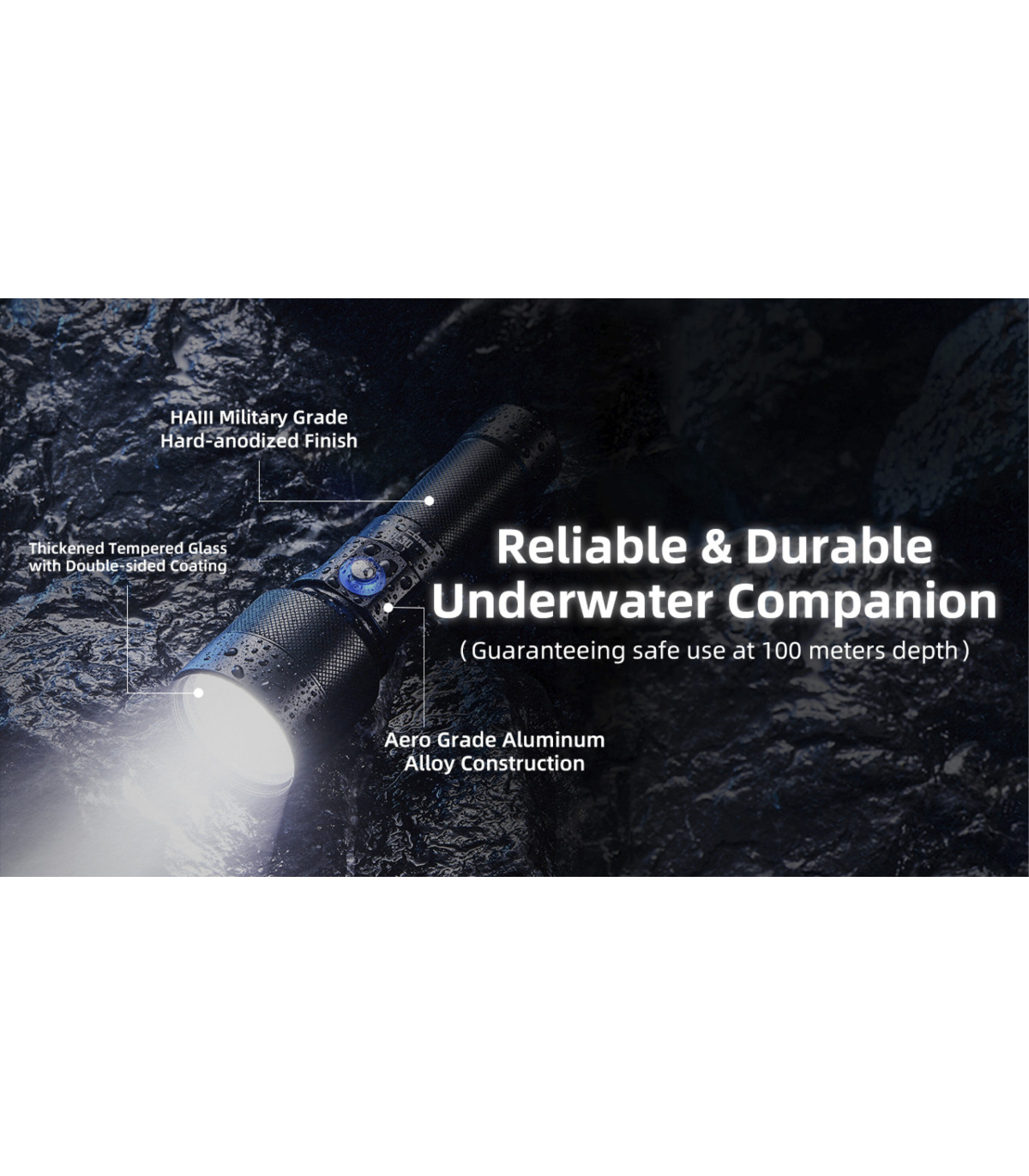 ΦΑΚΟΣ LED NITECORE DIVING LIGHT, DL30, 1100Lumens, IP68-100m Submersible