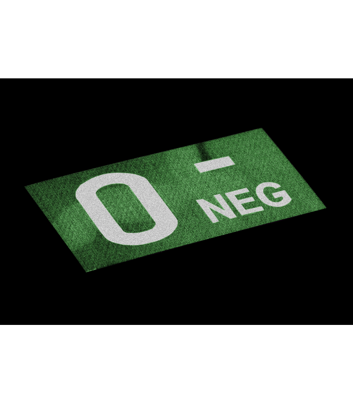 CLAWGEAR 0 NEG(-) IR BLOOD TYPE PATCH
