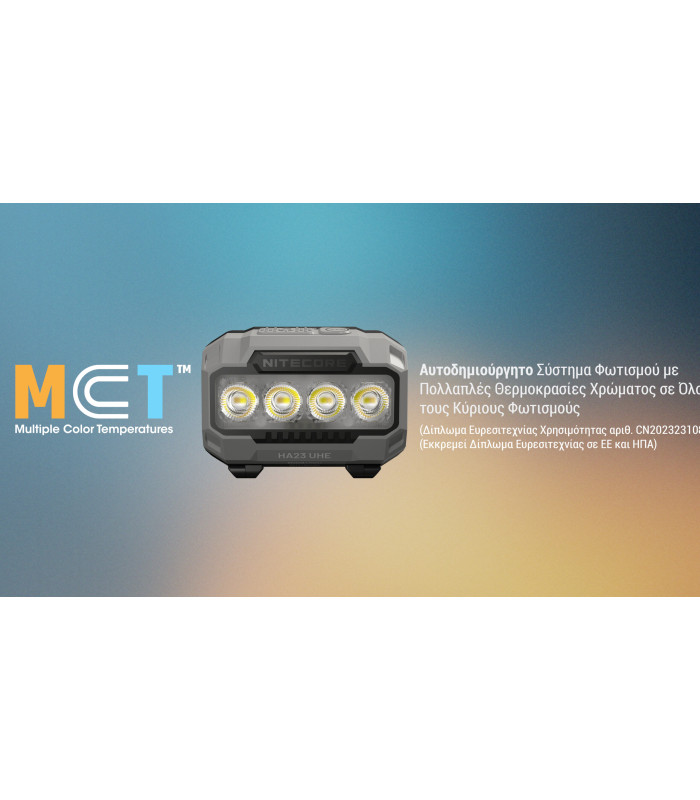 ΦΑΚΟΣ LED NITECORE HEADLAMP HA23 UHE, Black