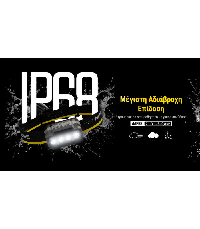 ΦΑΚΟΣ LED NITECORE HEADLAMP HA23 UHE, Black