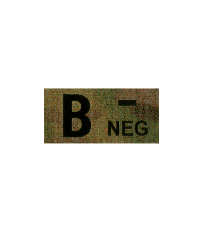 CLAWGEAR B NEG(-) IR BLOOD TYPE PATCH