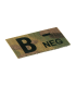 CLAWGEAR B NEG(-) IR BLOOD TYPE PATCH