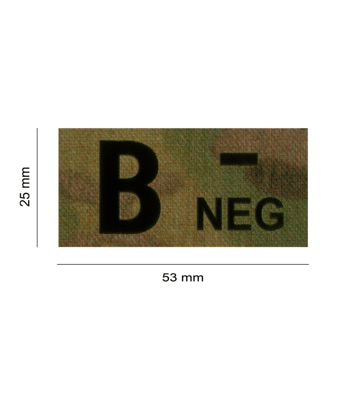 CLAWGEAR B NEG(-) IR BLOOD TYPE PATCH