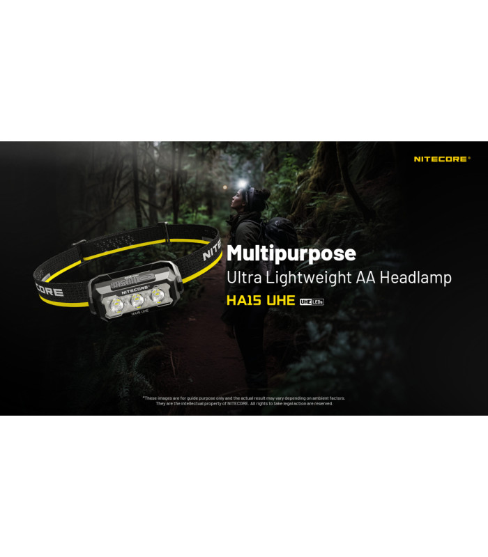 ΦΑΚΟΣ LED NITECORE HEADLAMP HA15 UHE, Lightweight, 400Lumens