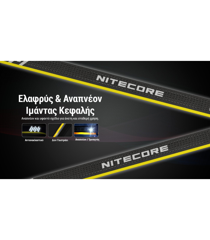 ΦΑΚΟΣ LED NITECORE HEADLAMP HA15 UHE, Lightweight, 400Lumens