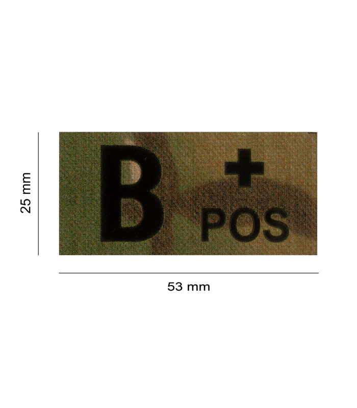 CLAWGEAR B POS(+) IR BLOOD TYPE PATCH MULTICAM