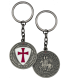 ΜΠΡΕΛΟΚ Tole10, Templar key-ring. Old silver colour, 16187