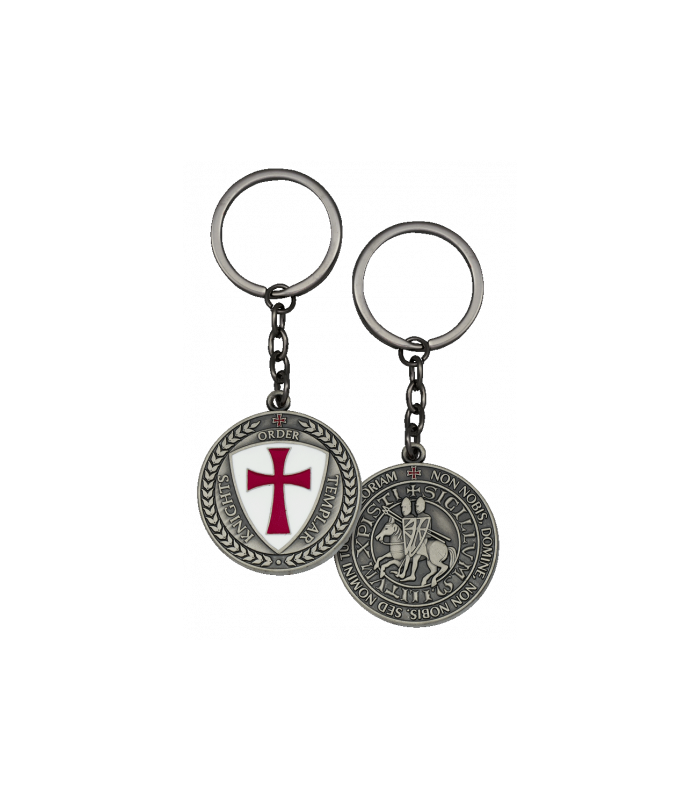 ΜΠΡΕΛΟΚ Tole10, Templar key-ring. Old silver colour, 16187