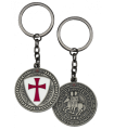 ΜΠΡΕΛΟΚ Tole10, Templar key-ring. Old silver colour, 16187