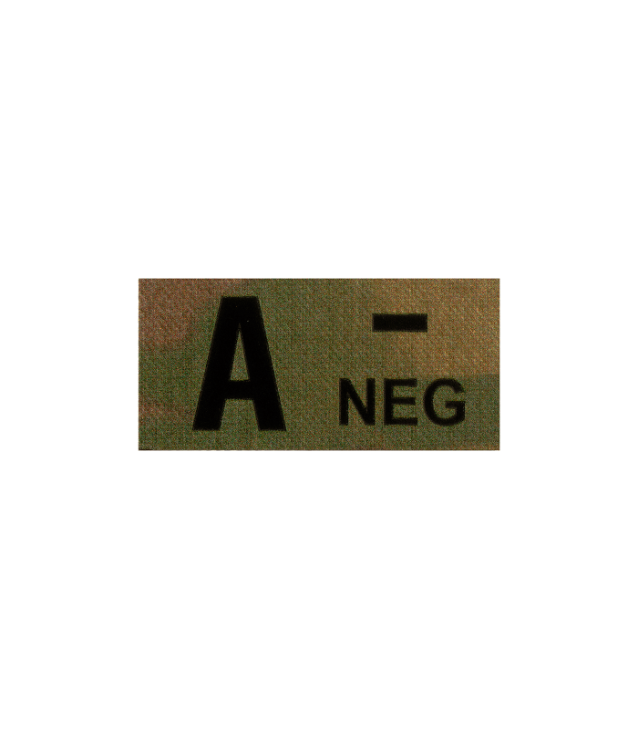 CLAWGEAR A NEG(-) IR BLOOD TYPE PATCH