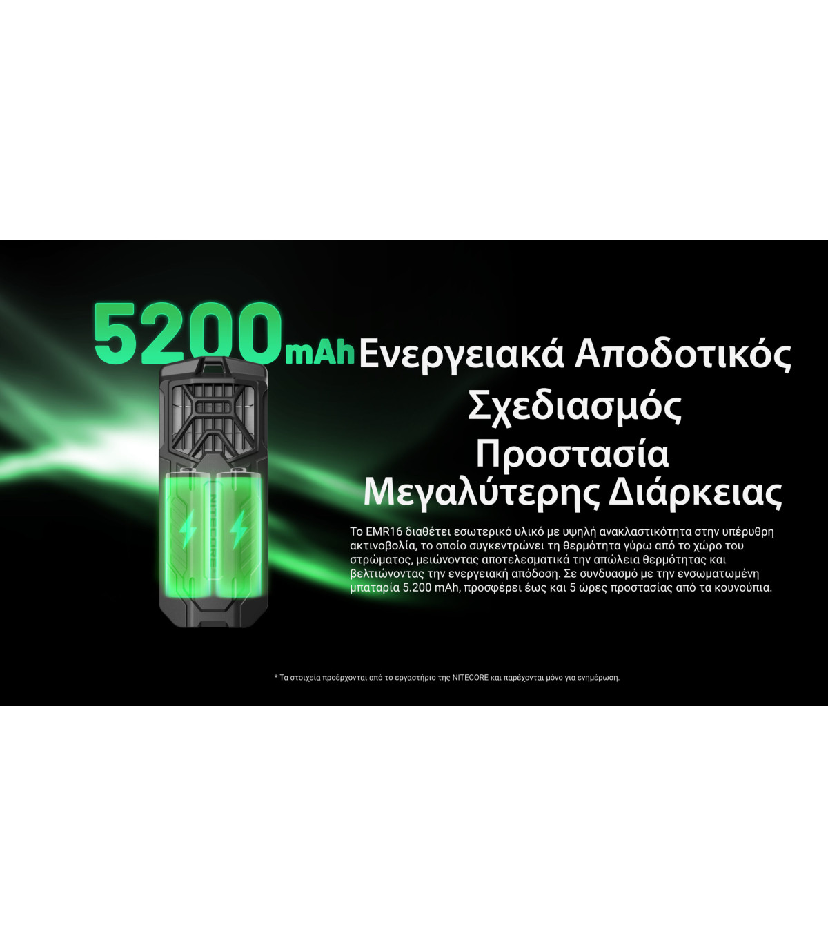 ΑΠΩΘΗΤΗΣ ΕΝΤΟΜΩΝ NITECORE EMR16 + 3xMRM10