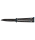 Σουγιάς TOKISU balisong. Bright black steel, 02259