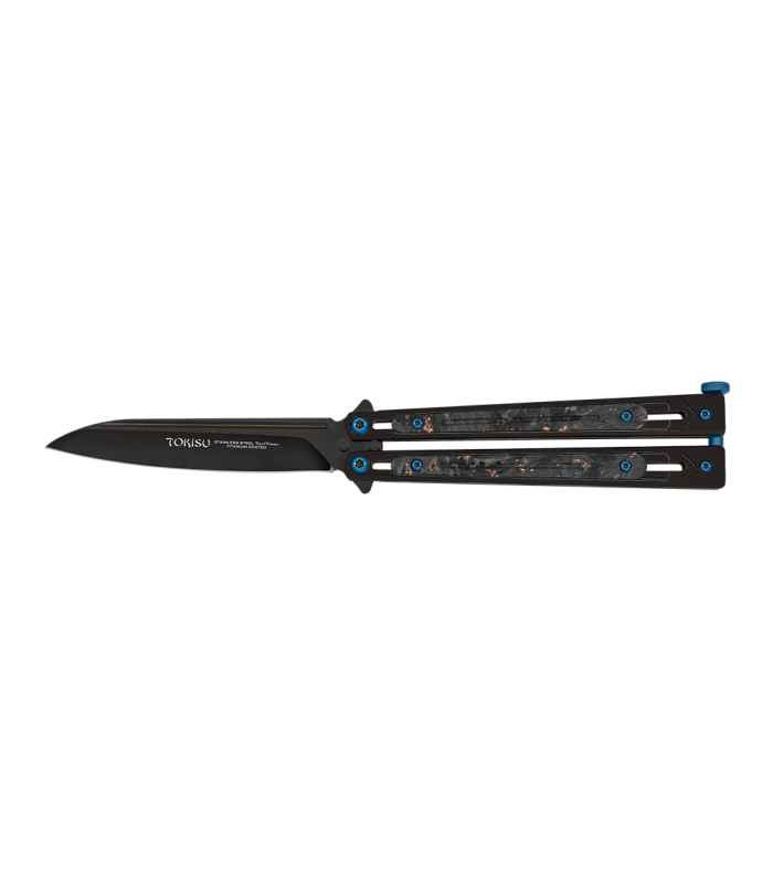 Σουγιάς TOKISU balisong. Bright black steel, 02259