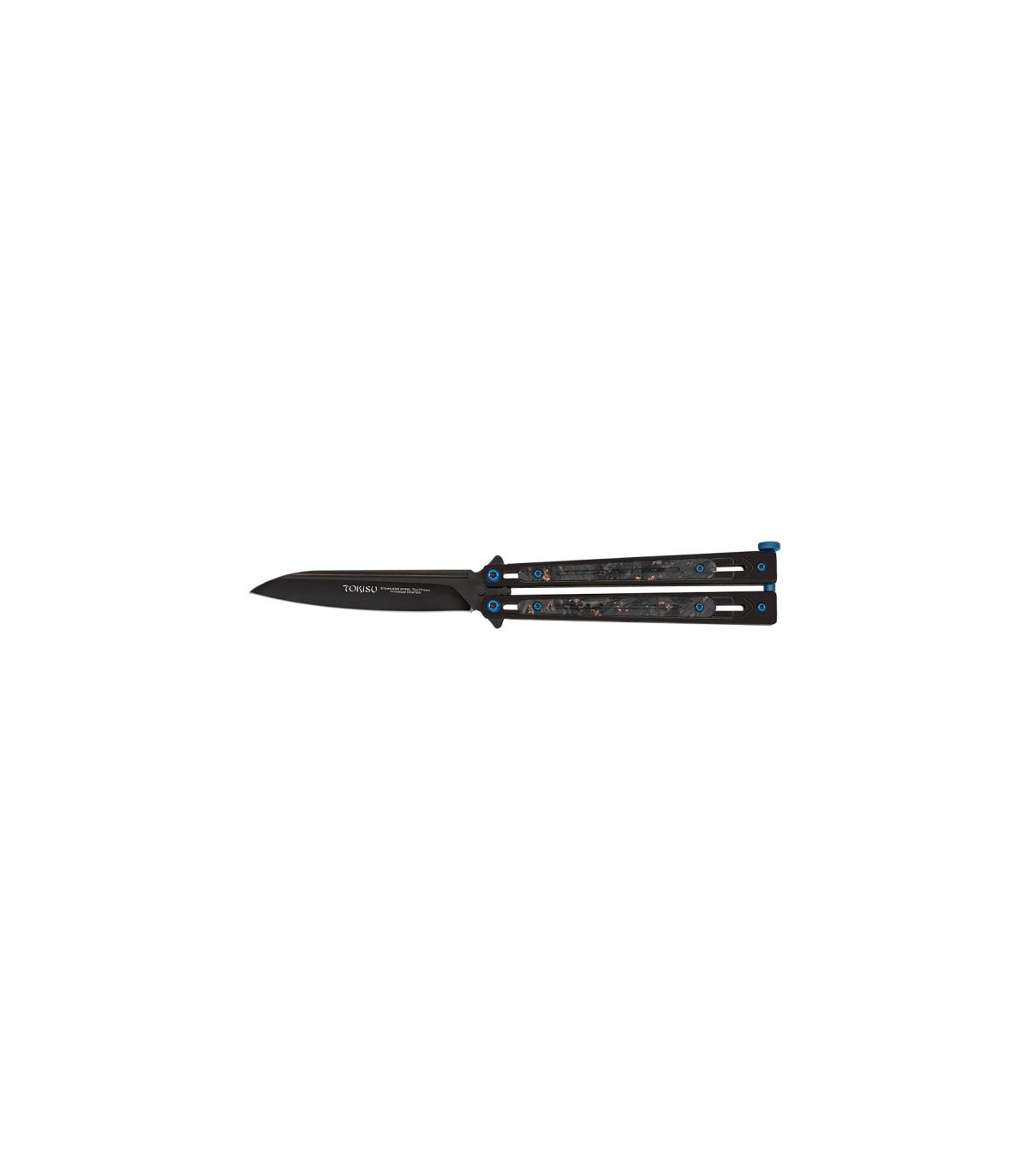 Σουγιάς TOKISU balisong. Bright black steel, 02259
