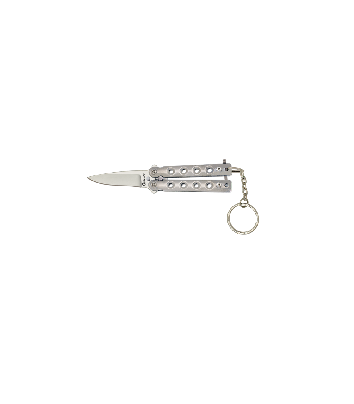 ΣΟΥΓΙΑΣ ALBAINOX, BT, Key-ring balisong. Silver, 4 cm, 02249