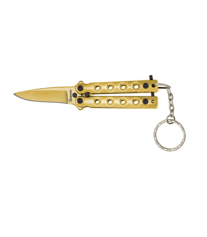 ΣΟΥΓΙΑΣ ALBAINOX, BT, Key-ring balisong. Gold, 4 cm, 02248