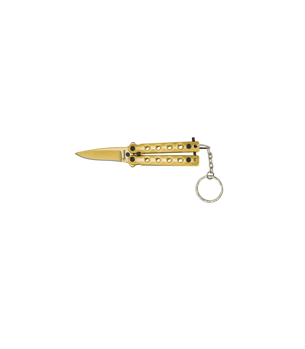 ΣΟΥΓΙΑΣ ALBAINOX, BT, Key-ring balisong. Gold, 4 cm, 02248