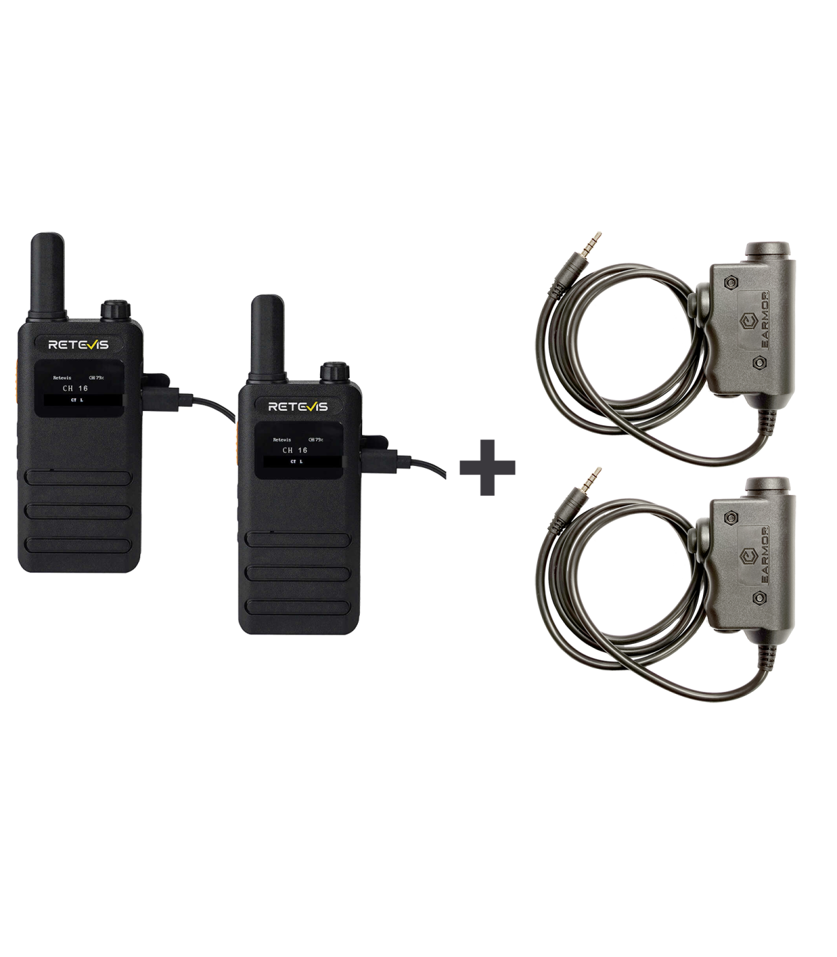 ΠΟΜΠΟΔΕΚΤΗΣ RETEVIS B63S, PMR16 + 2x M51-B63S EARMOR