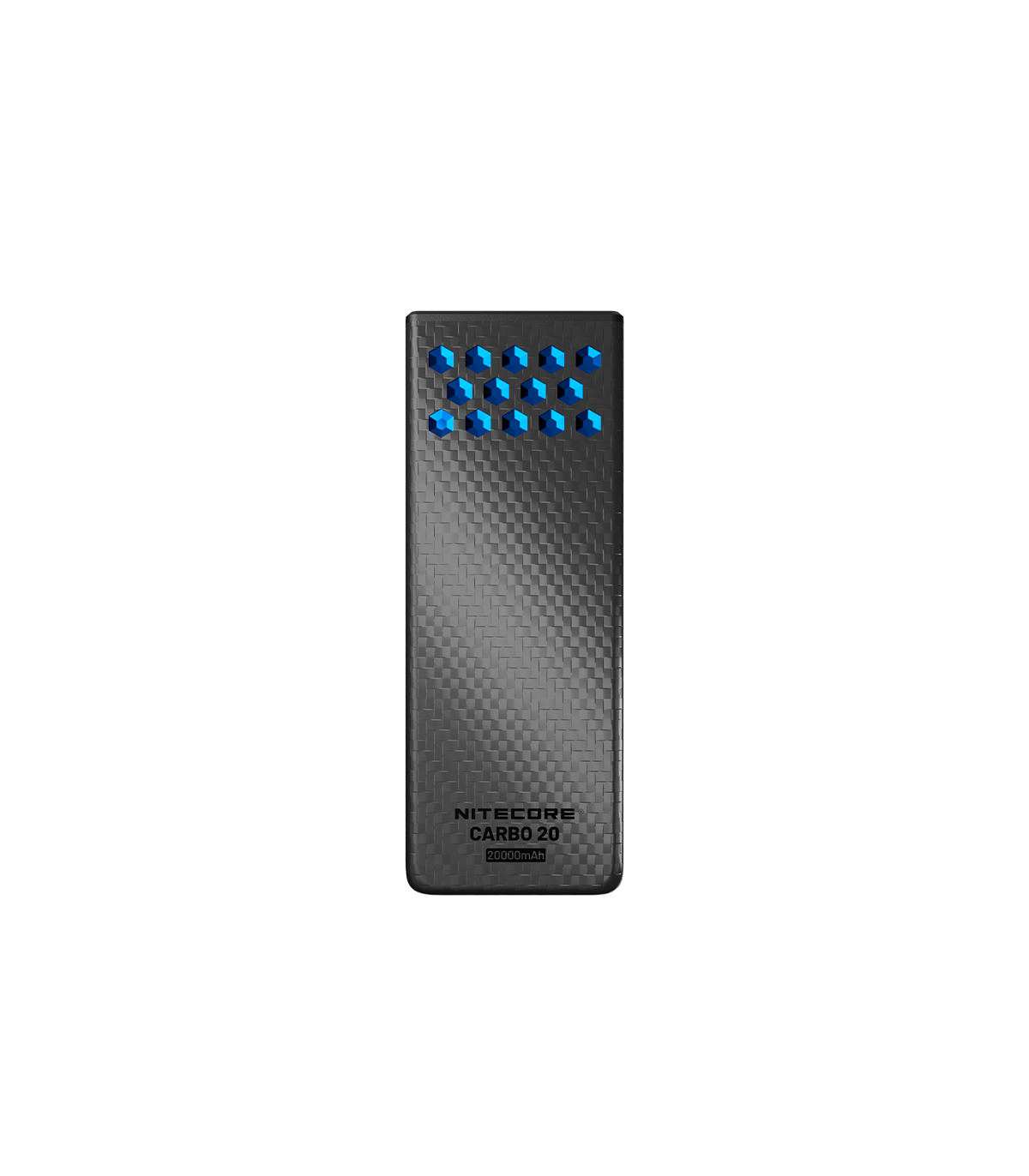 POWER BANK NITECORE CARBO 20, Carbon Fiber, Fast Charge, 65W MAX, BLUE
