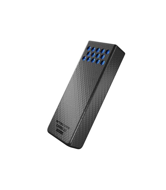 POWER BANK NITECORE CARBO 20, Carbon Fiber, Fast Charge, 65W MAX, BLUE