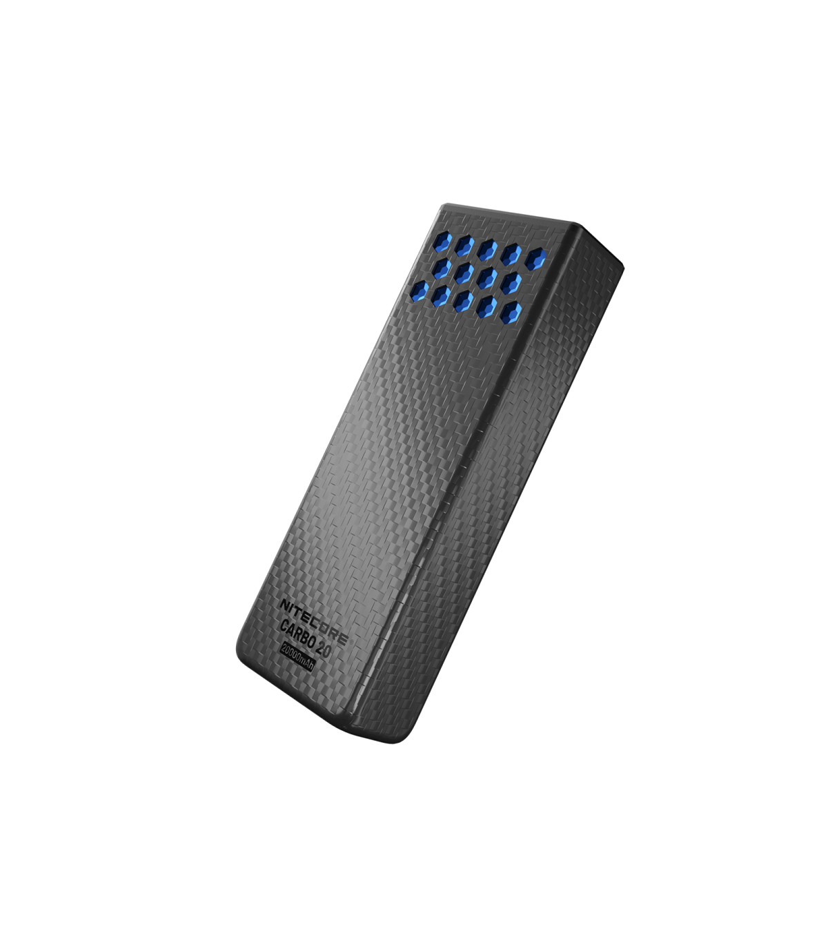 POWER BANK NITECORE CARBO 20, Carbon Fiber, Fast Charge, 65W MAX, BLUE