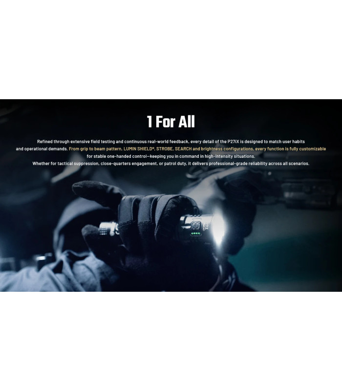 ΦΑΚΟΣ LED NITECORE PRECISE P27ix, Tactical Lumin Sield, Strobe ready, 5000lm